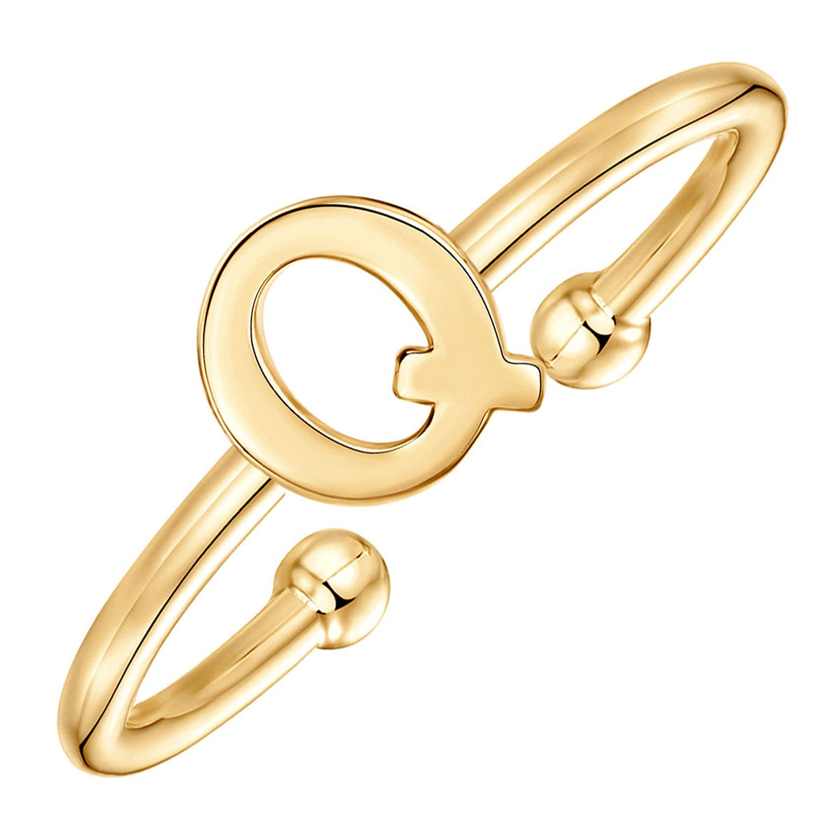 Classic initial ring letter Q