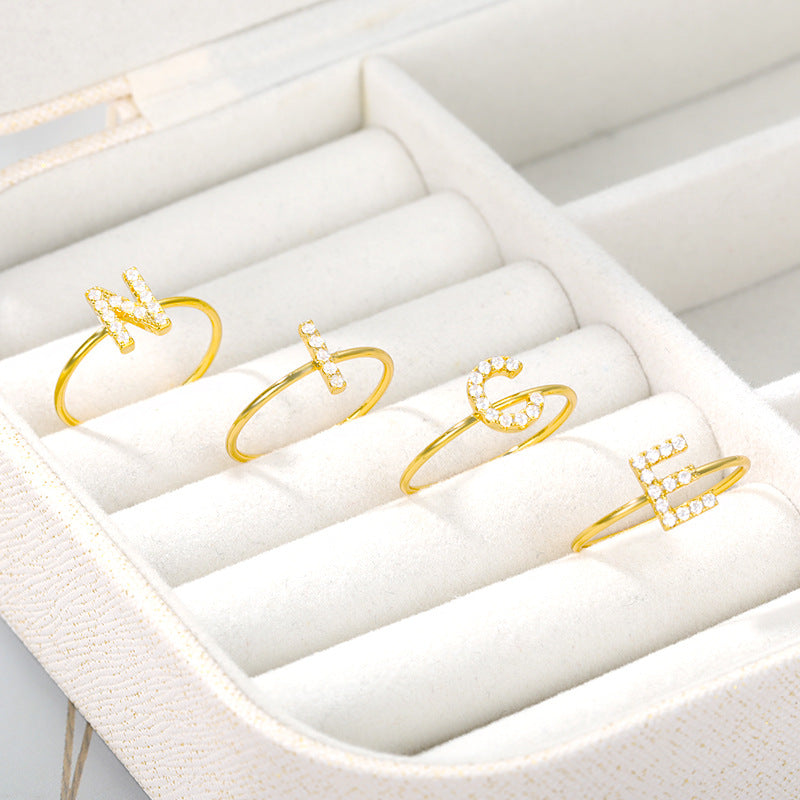 Crystal initial ring detail