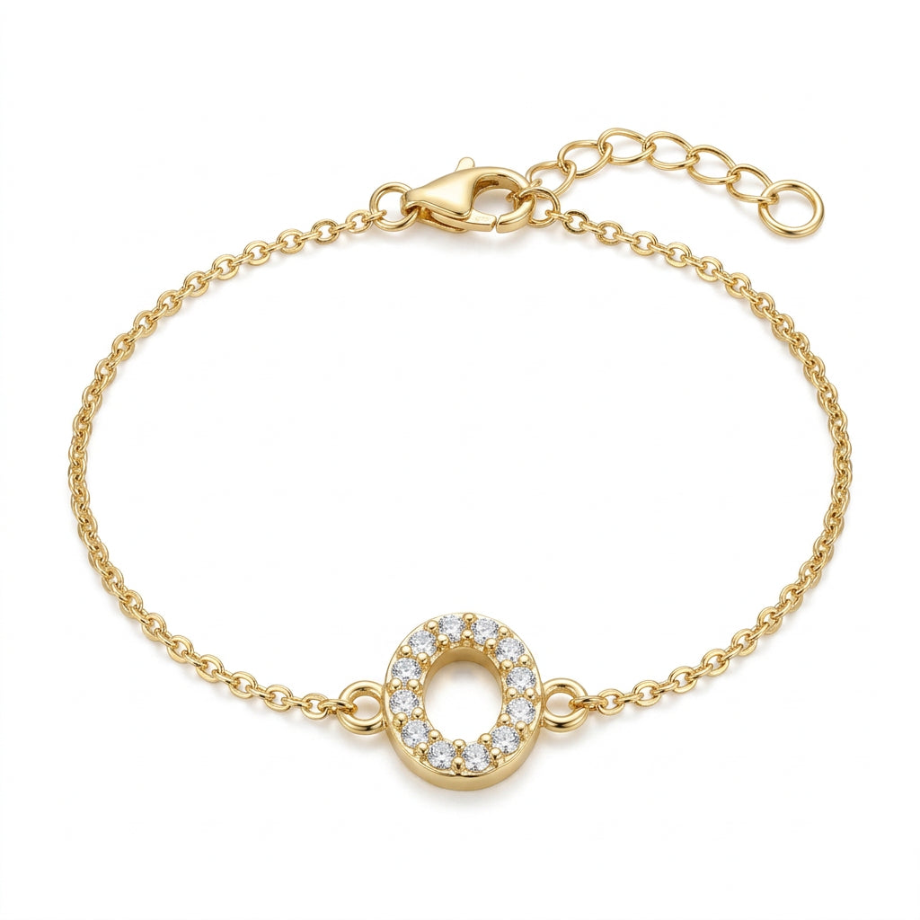 Crystal Personalized Initial Bracelet