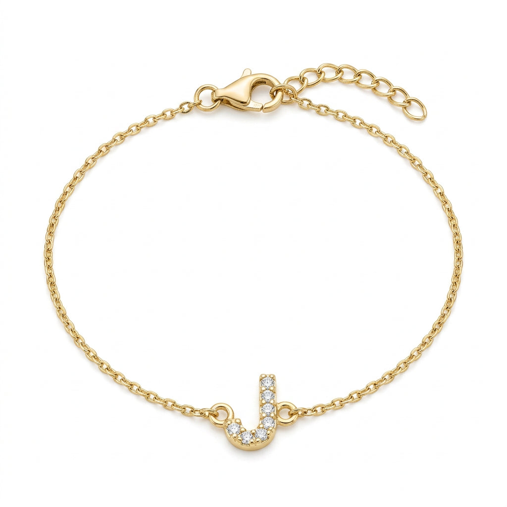 Crystal Personalized Initial Bracelet