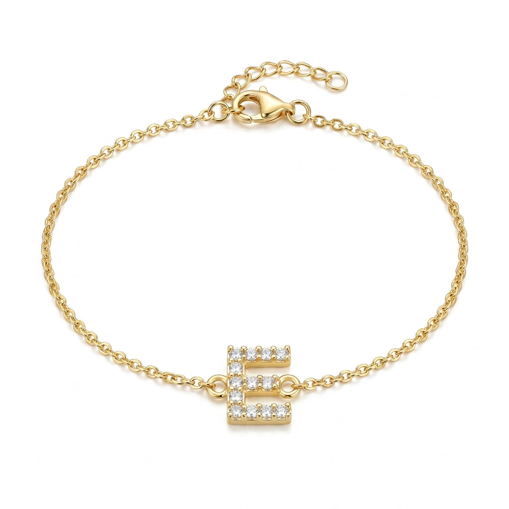 Crystal Personalized Initial Bracelet