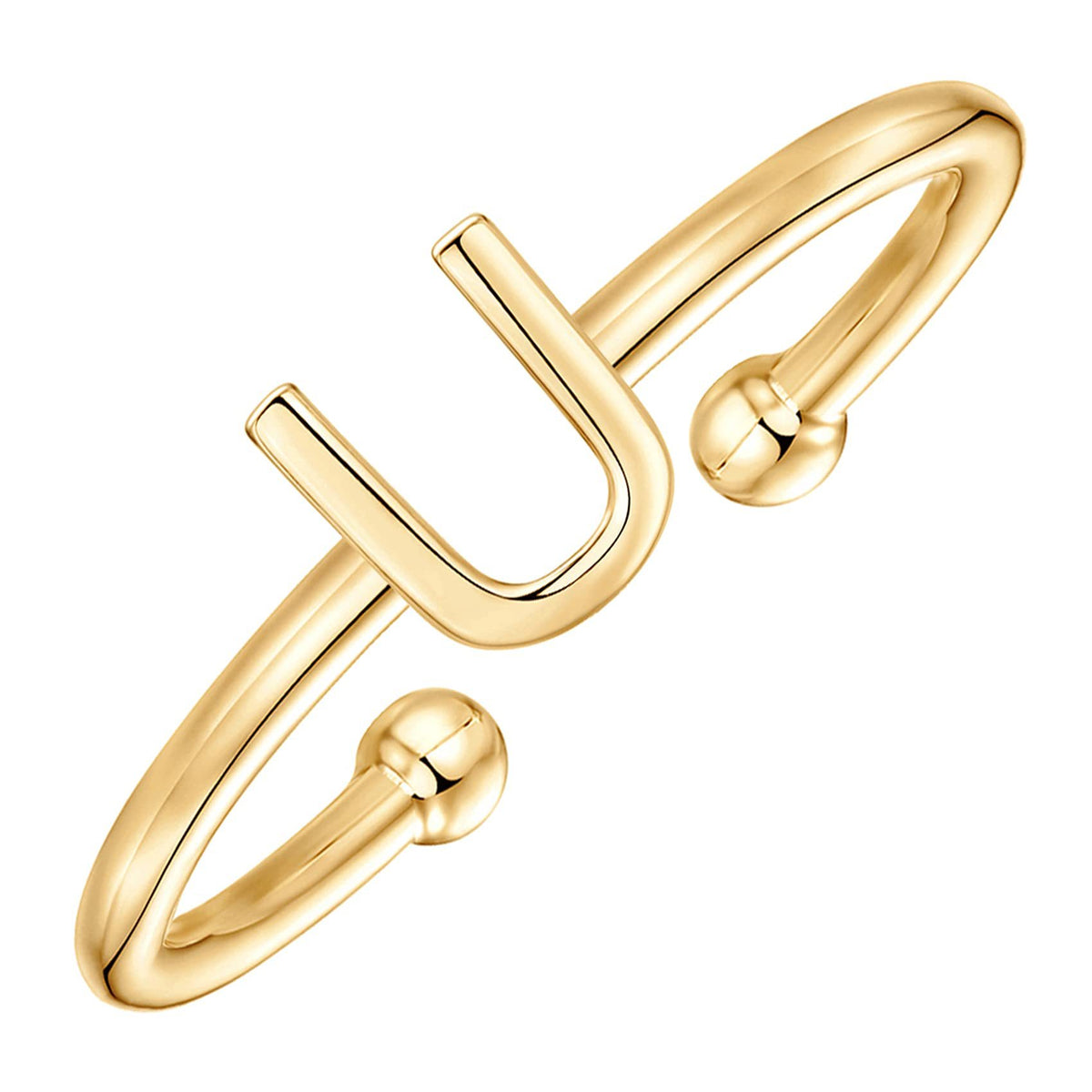 Classic initial ring letter U