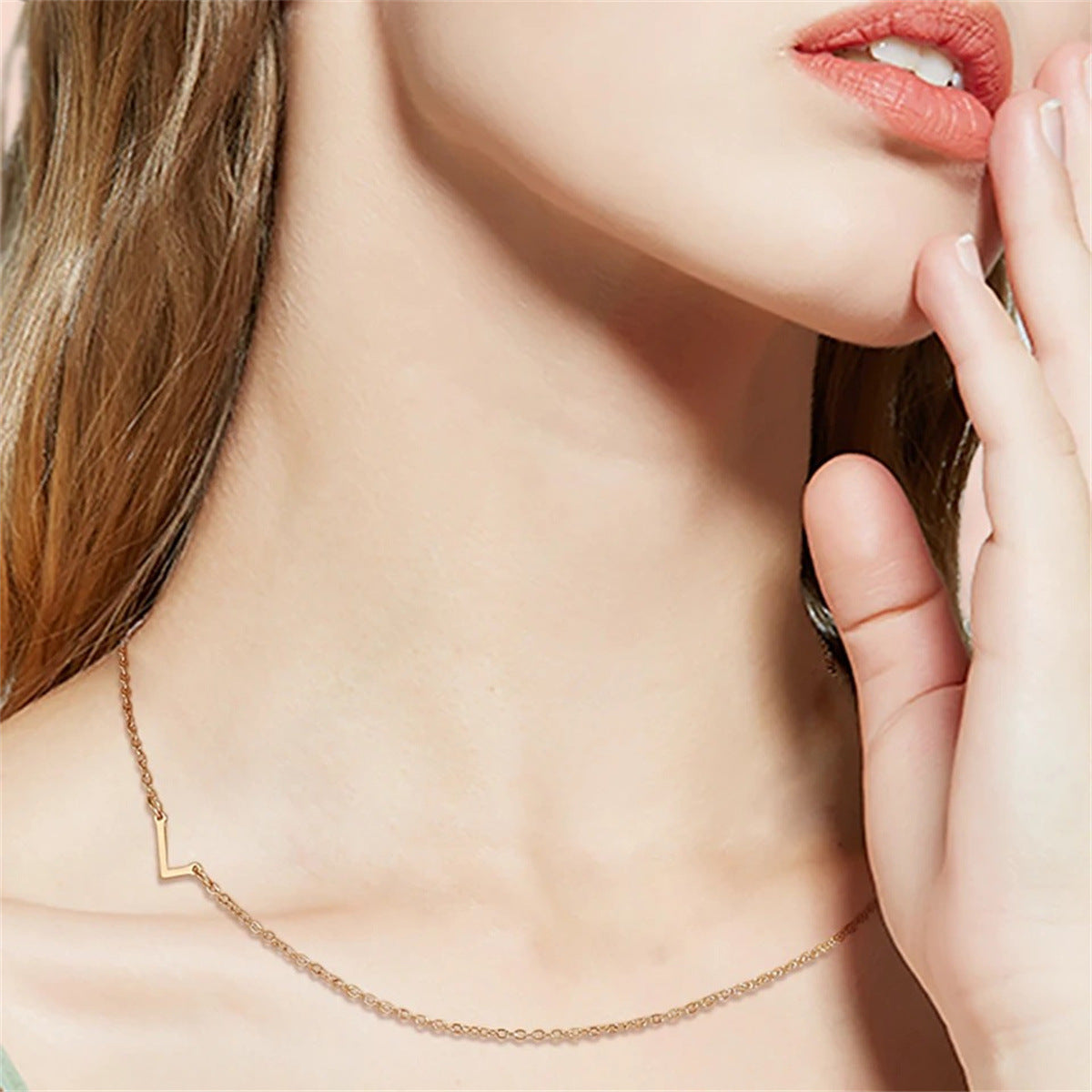 Personalized Initial Necklace + Studs Set Silver - Pulse and Glow