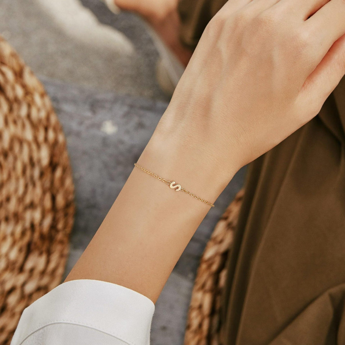 Personalized Initial Bracelet - Pulse and Glow Jewelry