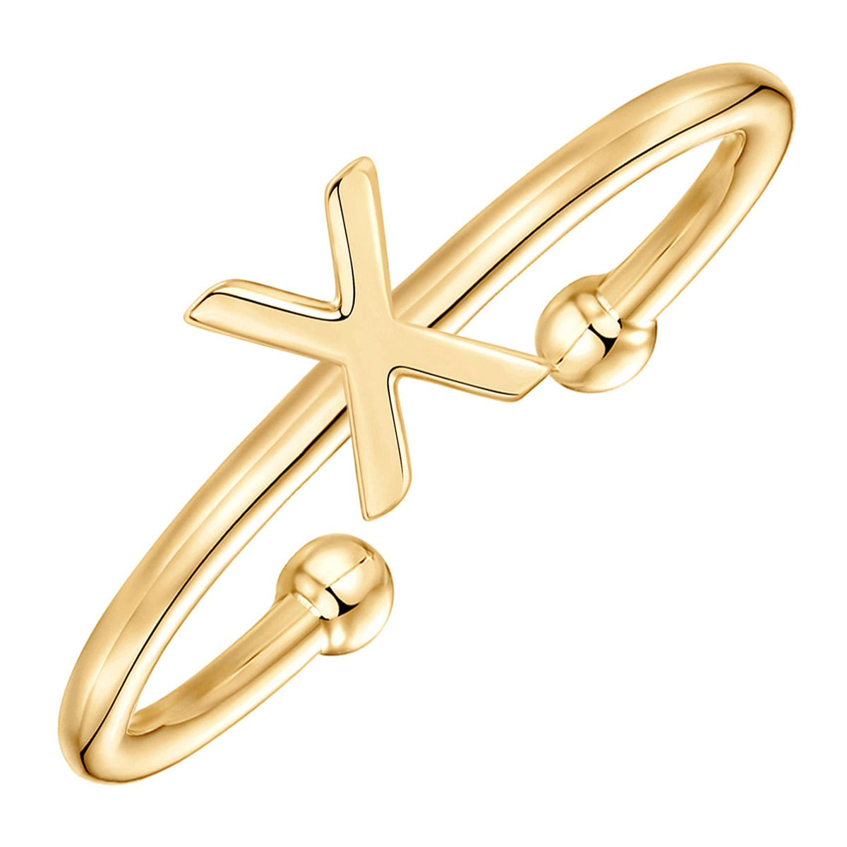 Classic initial ring letter X