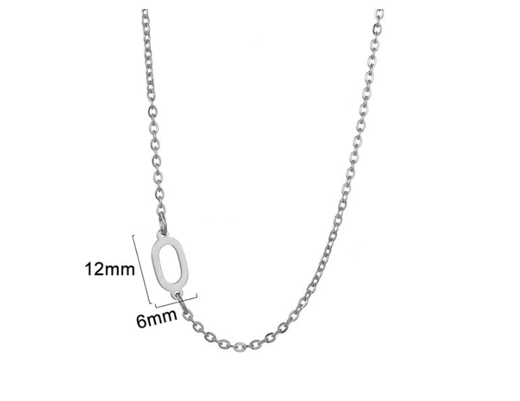 Silver initial O necklace - Pulse and Glow