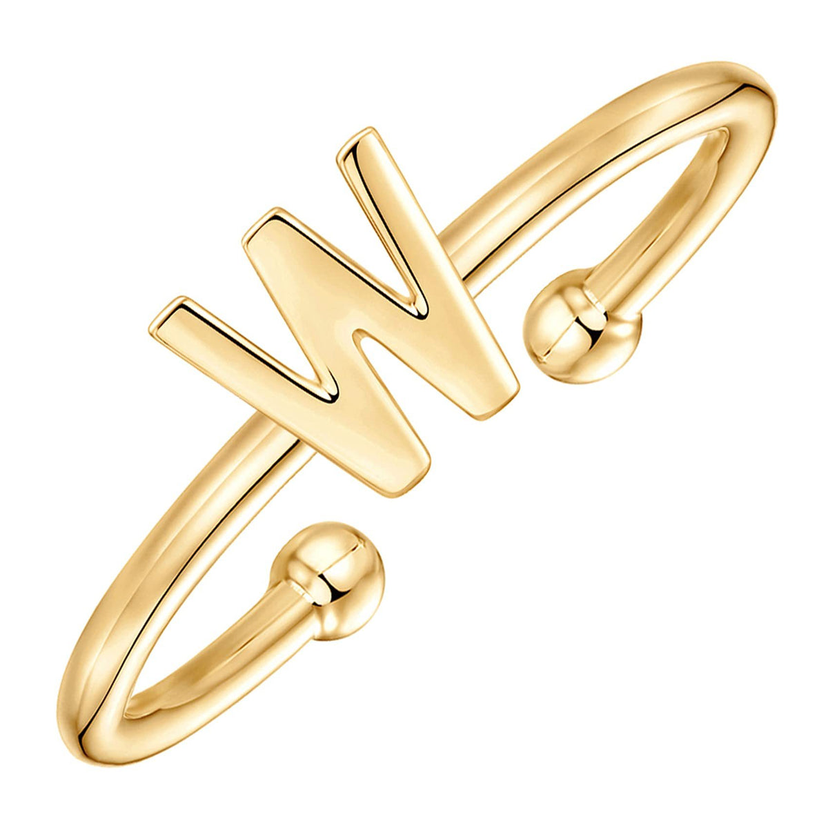 Classic initial ring letter W