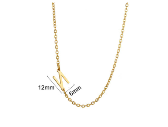 Gold initial N necklace - Pulse and Glow