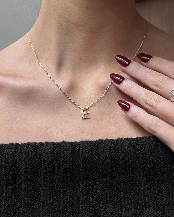Crystal Personalized initial Necklace