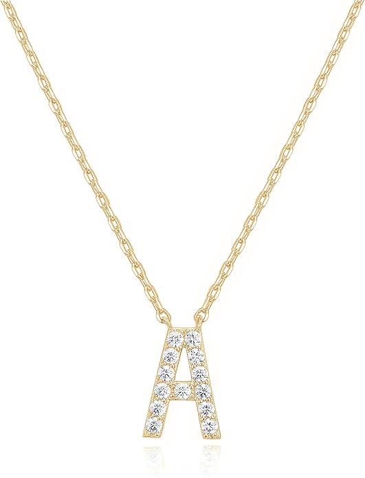 Crystal Personalized initial Necklace