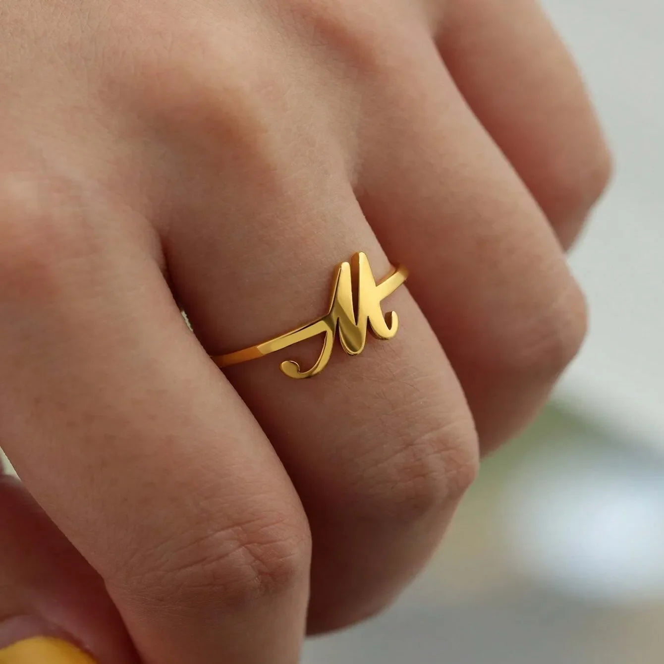 Adjustable Personalized Initial Ring - part of the Complete Initial Set
