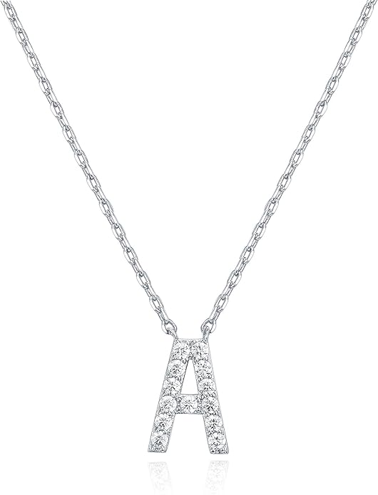 Crystal Personalized initial Necklace