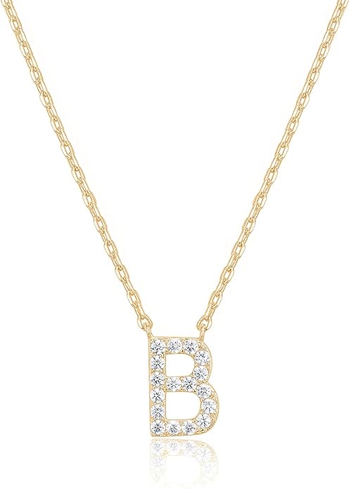 Crystal Personalized initial Necklace