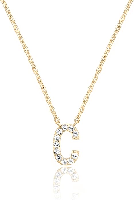 Crystal Personalized initial Necklace