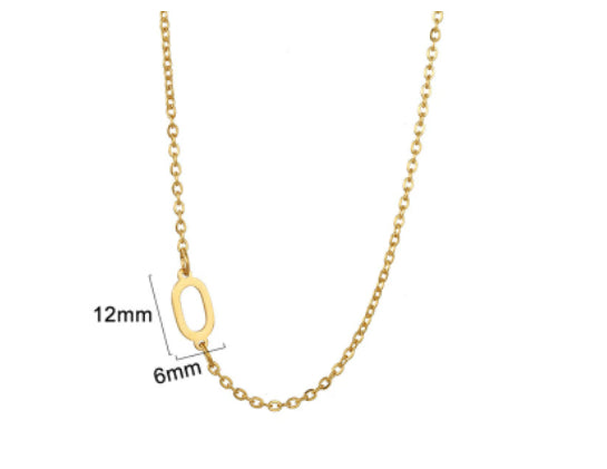 Gold initial O necklace - Pulse and Glow