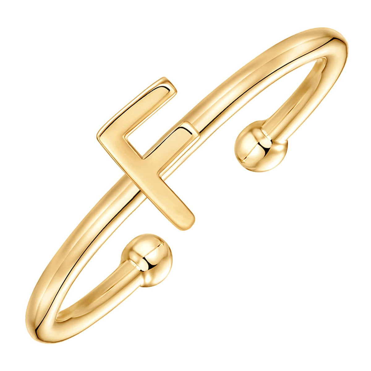 Classic initial ring letter F