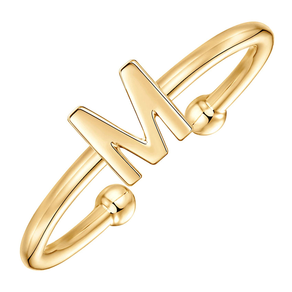 Classic initial ring letter M