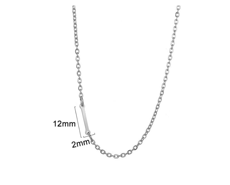 Silver initial I necklace - Pulse and Glow