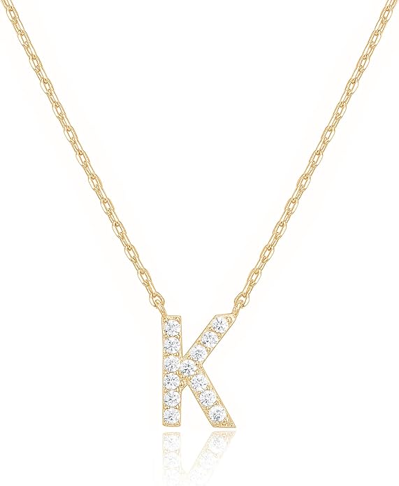 Crystal Personalized initial Necklace