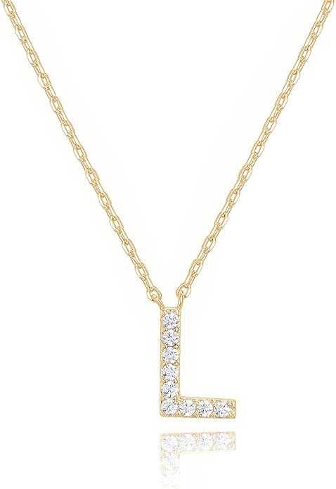 Crystal Personalized initial Necklace