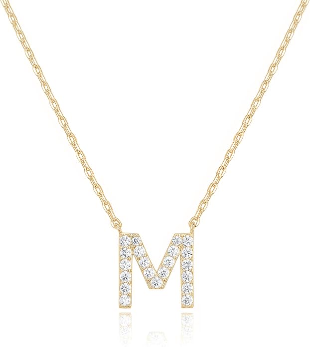 Crystal Personalized initial Necklace