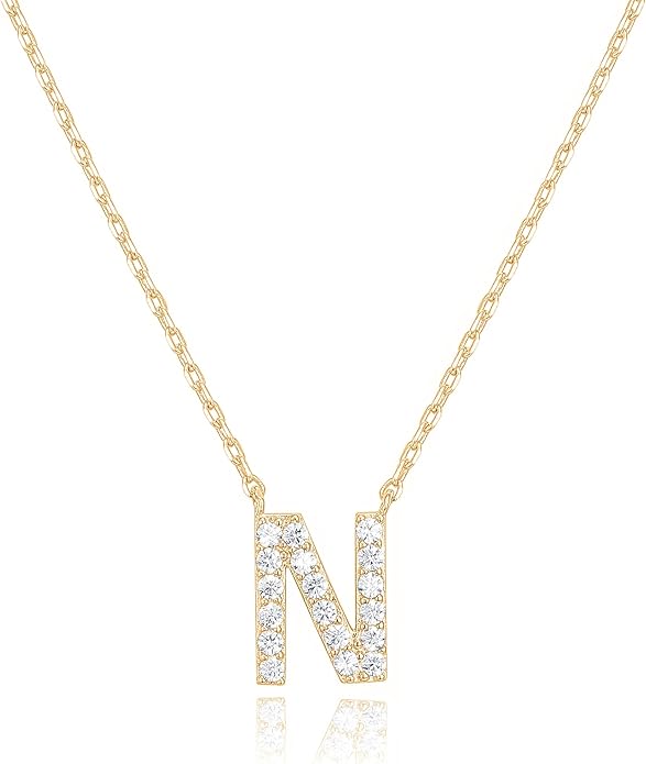 Crystal Personalized initial Necklace