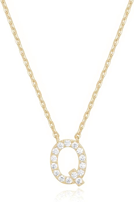 Crystal Personalized initial Necklace