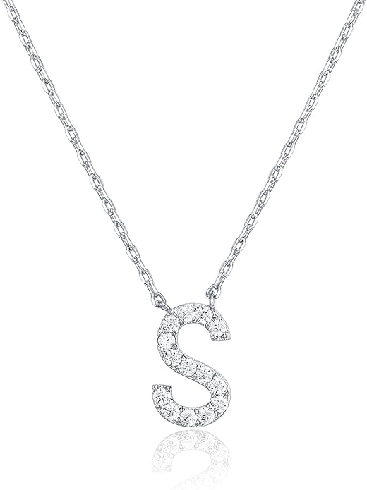 Crystal Personalized initial Necklace