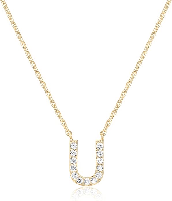 Crystal Personalized initial Necklace