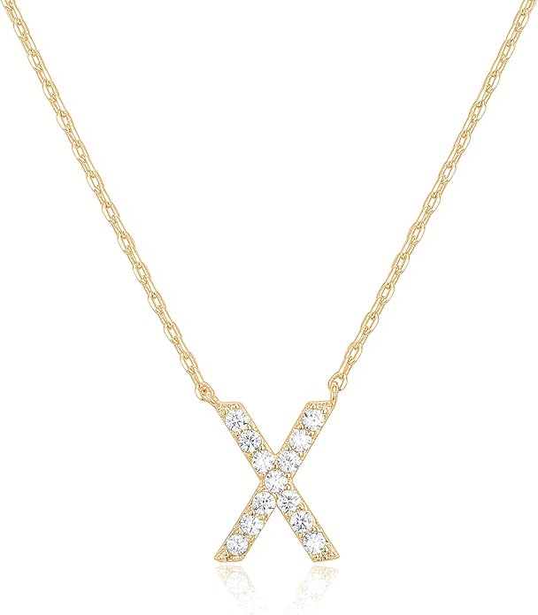 Crystal Personalized initial Necklace