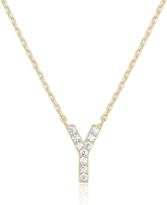 Crystal Personalized initial Necklace