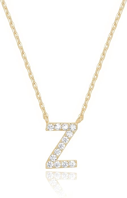 Crystal Personalized initial Necklace